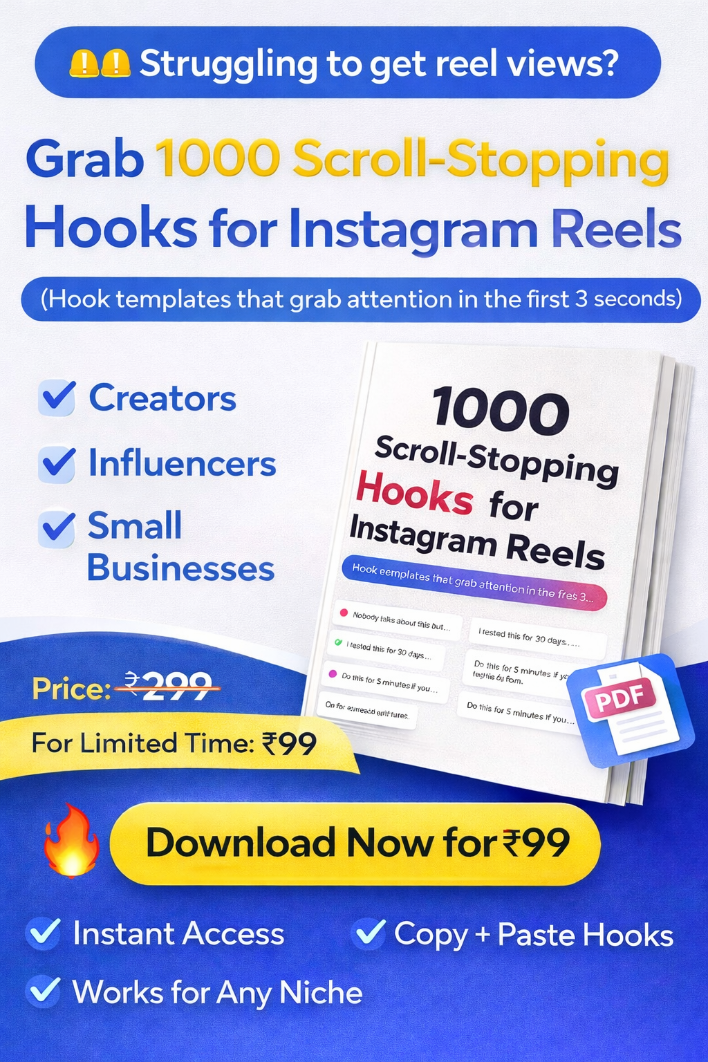 1000 Scroll Stopping Hooks for Instagram